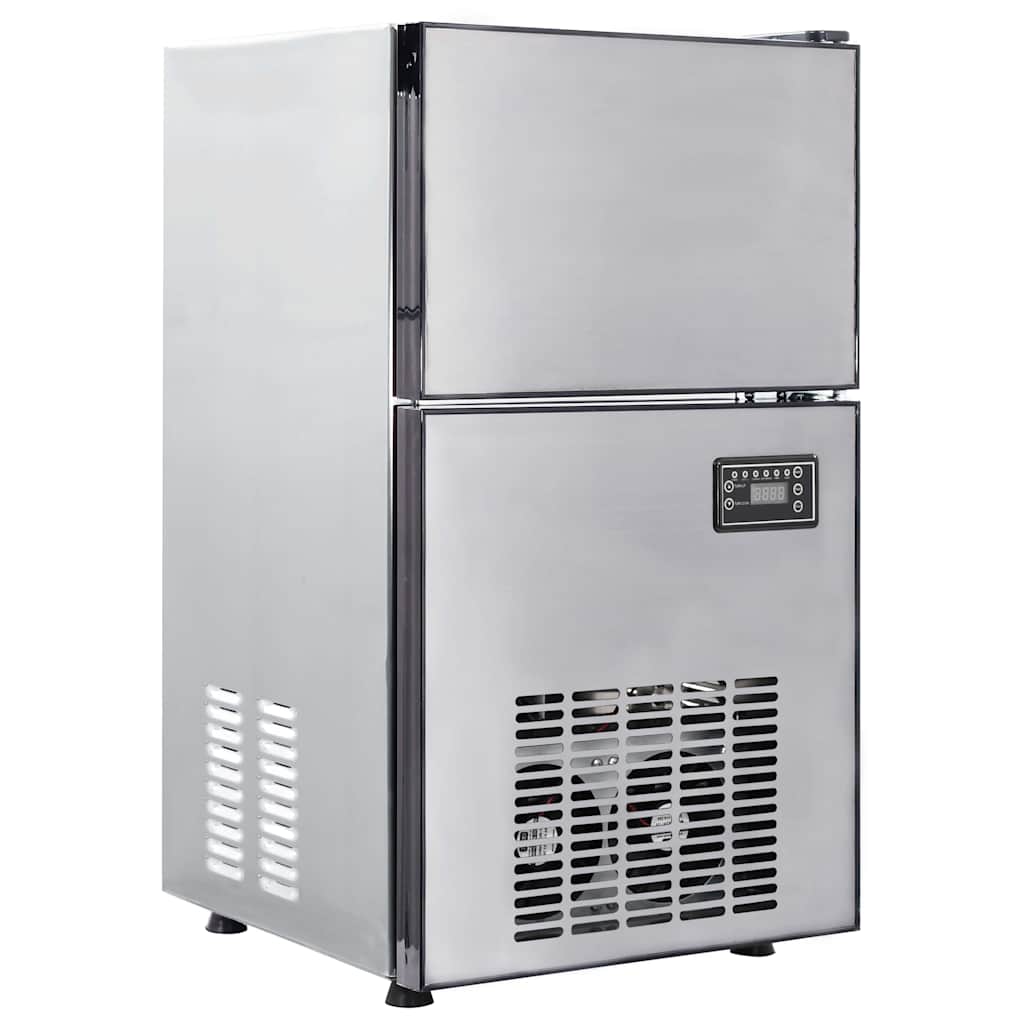 vidaXL Ice Cube Maker with Door Silver 43 x 40 x 71 cm Stainless Steel