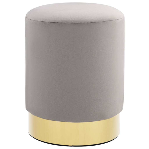 vidaXL Ottoman Light Gray and Golden Velvet 28 x 36 cm
