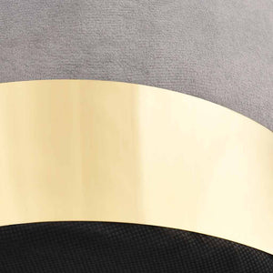 vidaXL Ottoman Light Gray and Golden Velvet 28 x 36 cm