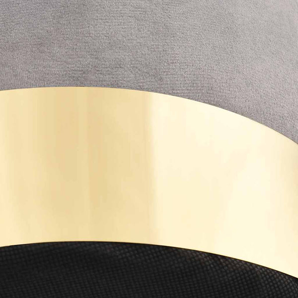 vidaXL Ottoman Light Gray and Golden Velvet 28 x 36 cm