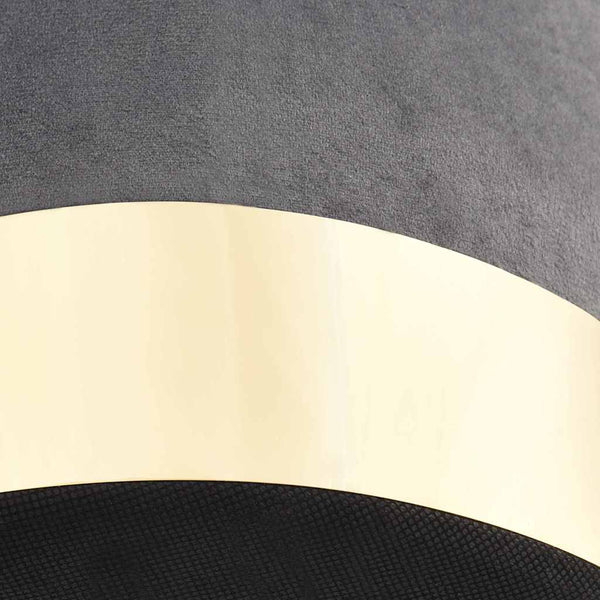 vidaXL Stool Dark Grey and Golden Velvet 28 x 36 cm