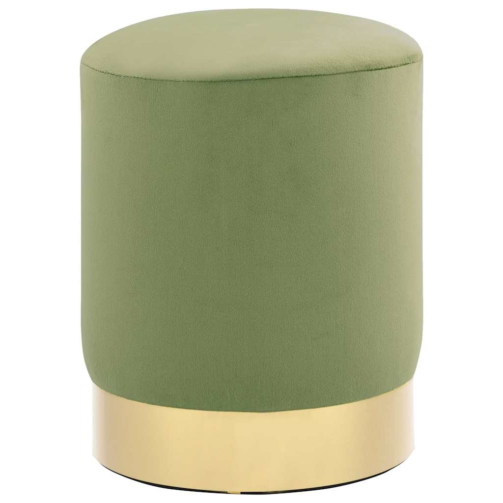 vidaXL Stool Mustard Yellow and Golden Velvet 28 x 36 cm