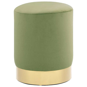 vidaXL Stool Mustard Yellow and Golden Velvet 28 x 36 cm