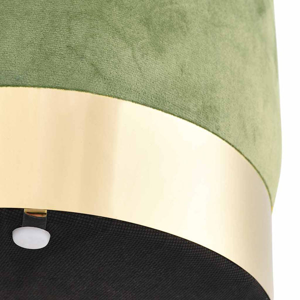 vidaXL Stool Mustard Yellow and Golden Velvet 28 x 36 cm