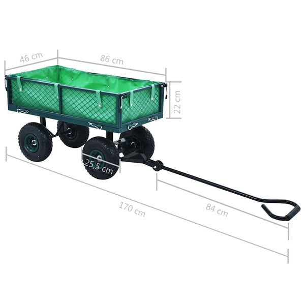 vidaXL Garden Cart Green 250 kg