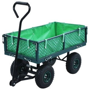 vidaXL Garden Cart Green 250 kg