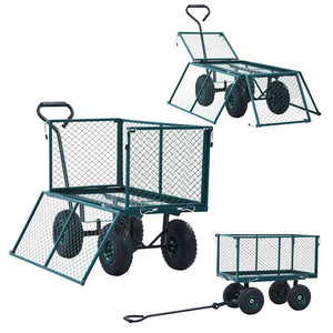 vidaXL Garden Cart Green 350 kg