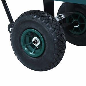 vidaXL Garden Cart Green 350 kg