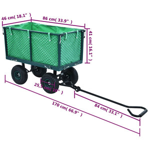 vidaXL Garden Cart Green 350 kg
