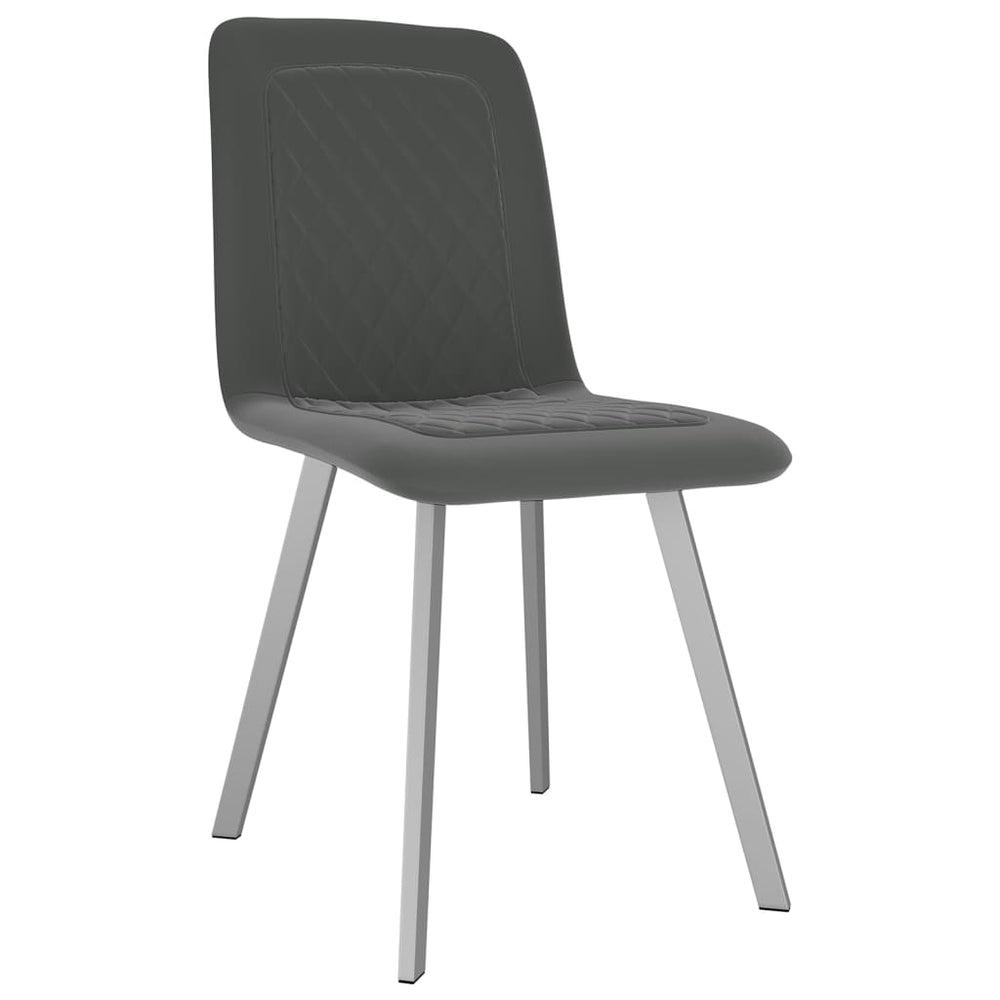 vidaXL Dining Chairs 2 pcs Grey Velvet