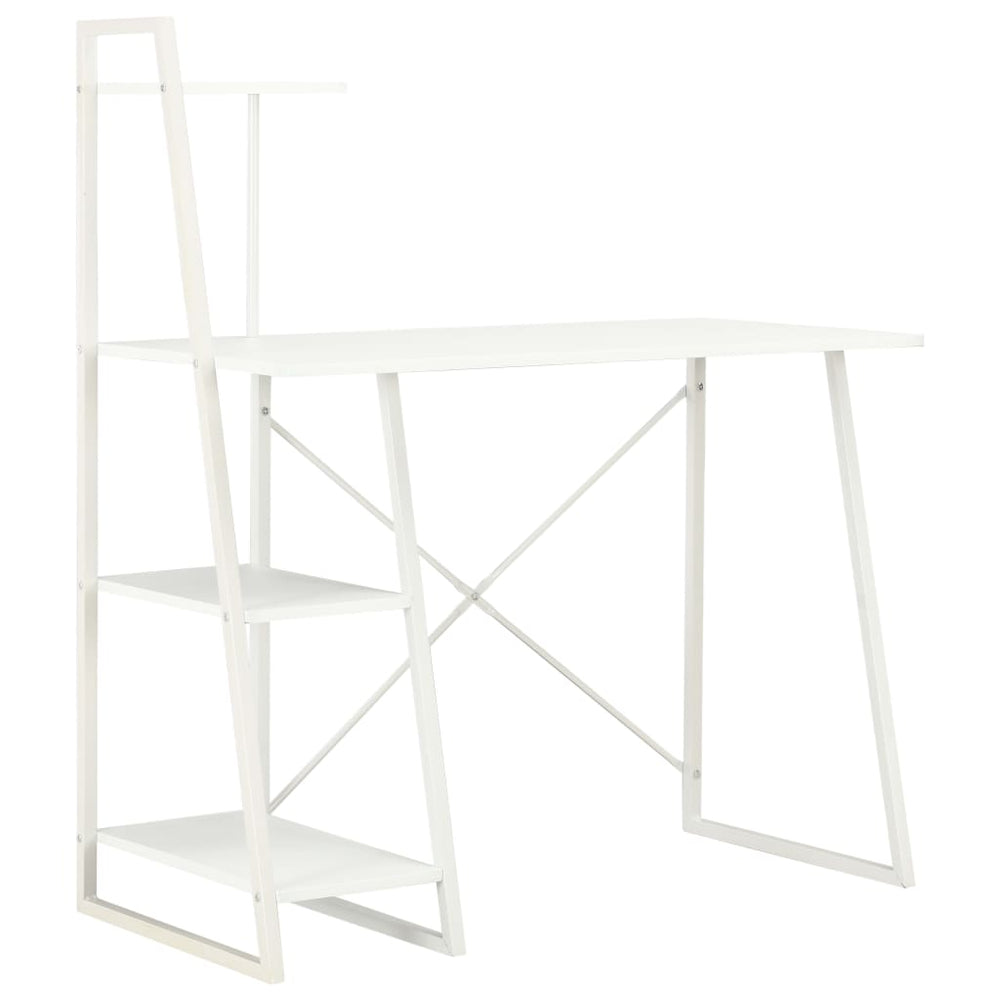 vidaXL Desk with Shelf Unit White 102x50x117 cm