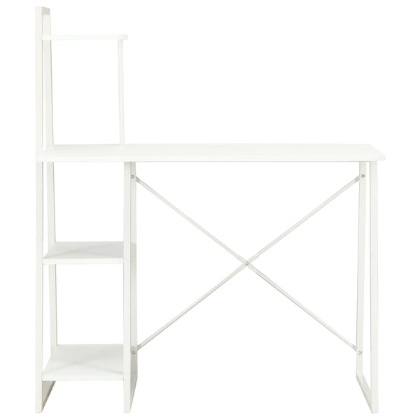 vidaXL Desk with Shelf Unit White 102x50x117 cm