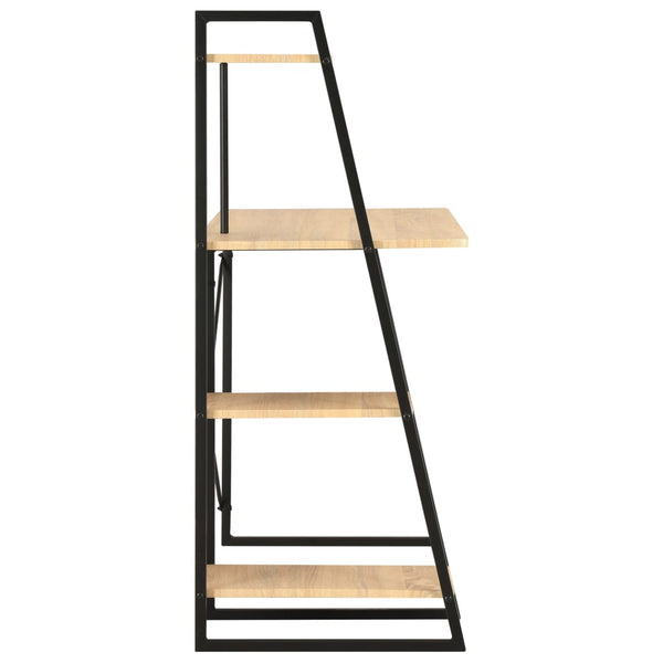 vidaXL Desk with Shelf Unit Black and Oak 102×50×117 cm