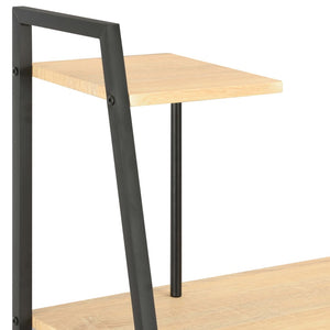 vidaXL Desk with Shelf Unit Black and Oak 102×50×117 cm