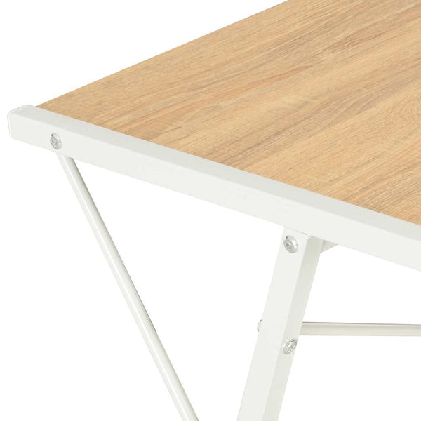 vidaXL Desk with Shelves White and Oak 116x50x93 cm