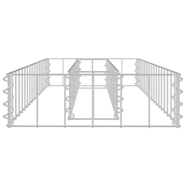 vidaXL Galvanized Steel Raised Garden Bed Gabion 90x30x10 cm