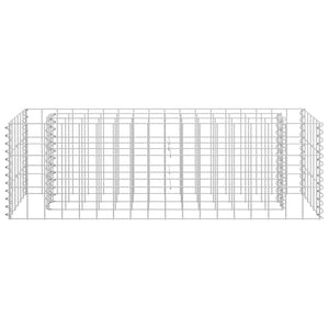 vidaXL Galvanized Steel Raised Gabion Garden Bed 90x30x30 cm