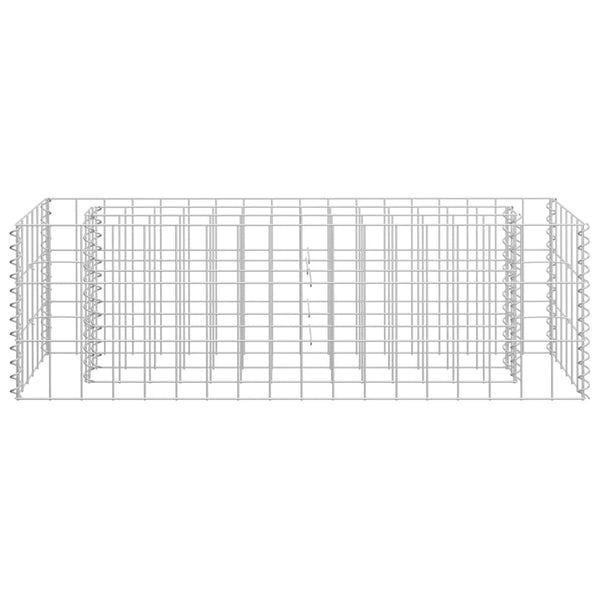 vidaXL Galvanized Steel Raised Gabion Garden Bed 90x30x30 cm