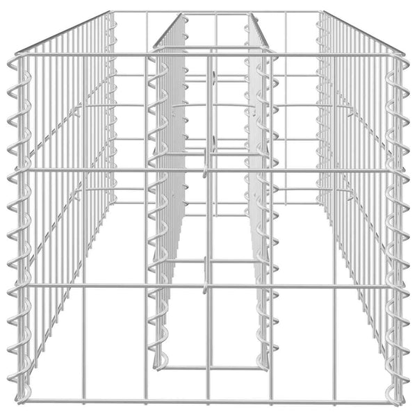 vidaXL Galvanized Steel Raised Gabion Garden Bed 90x30x30 cm