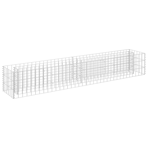 vidaXL Gabion Raised Garden Bed Galvanised Steel 180x30x30 cm
