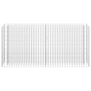 vidaXL Galvanized Steel Raised Gabion Planter 180×30×90 cm