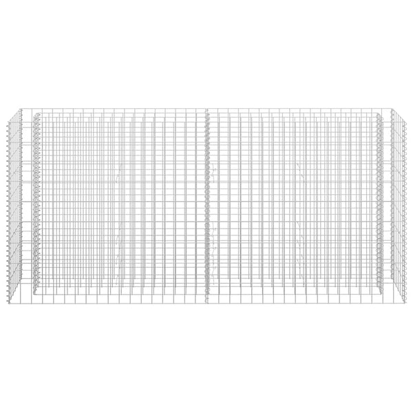 vidaXL Galvanized Steel Raised Gabion Planter 180×30×90 cm