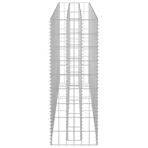 vidaXL Galvanized Steel Raised Gabion Planter 180×30×90 cm