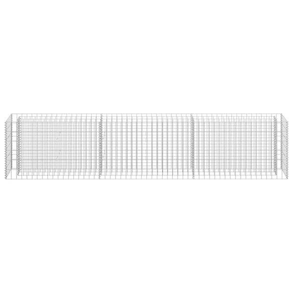 vidaXL Galvanized Steel Raised Gabion Garden Bed 270x30x60 cm