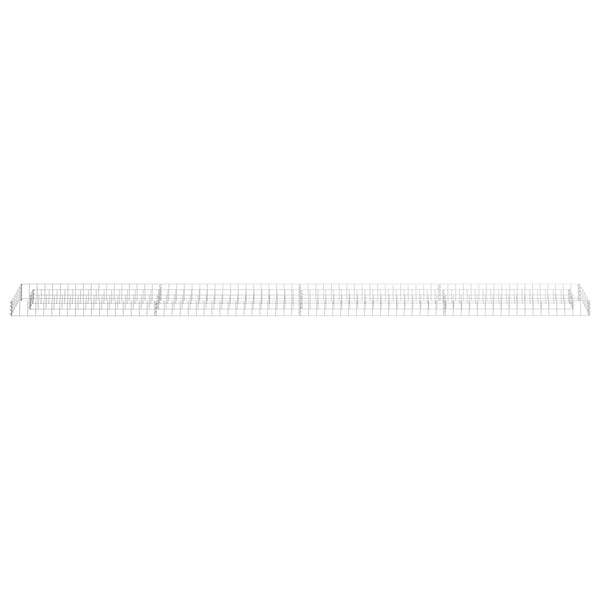 vidaXL Galvanized Steel Raised Gabion Planter 360x30x10 cm