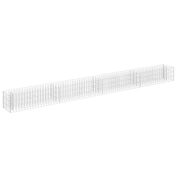 vidaXL Galvanized Steel Gabion Raised Garden Bed 360×30×30 cm