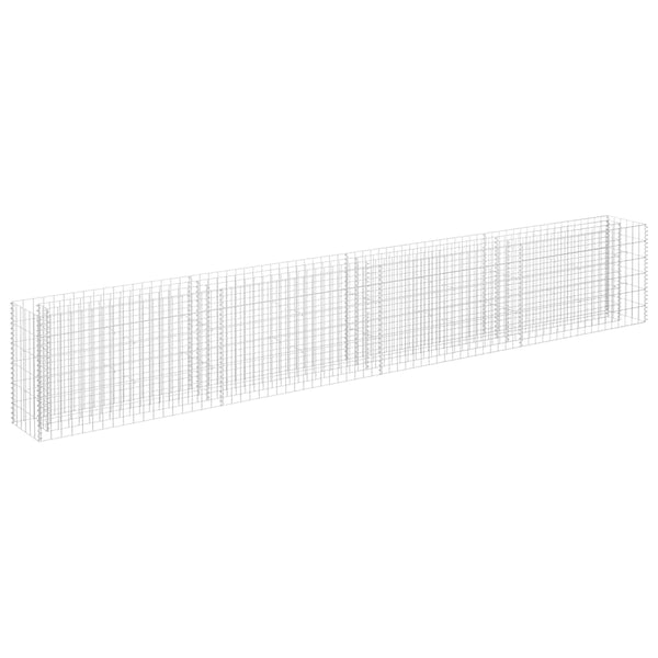 vidaXL Galvanized Steel Raised Garden Bed Gabion 360x30x60 cm