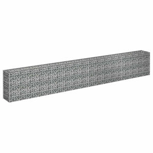 vidaXL Galvanized Steel Raised Garden Bed Gabion 360x30x60 cm