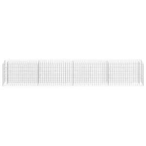 vidaXL Galvanized Steel Raised Garden Bed Gabion 360x30x60 cm