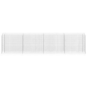 vidaXL Gabion Raised Bed Galvanized Steel 360x30x90 cm