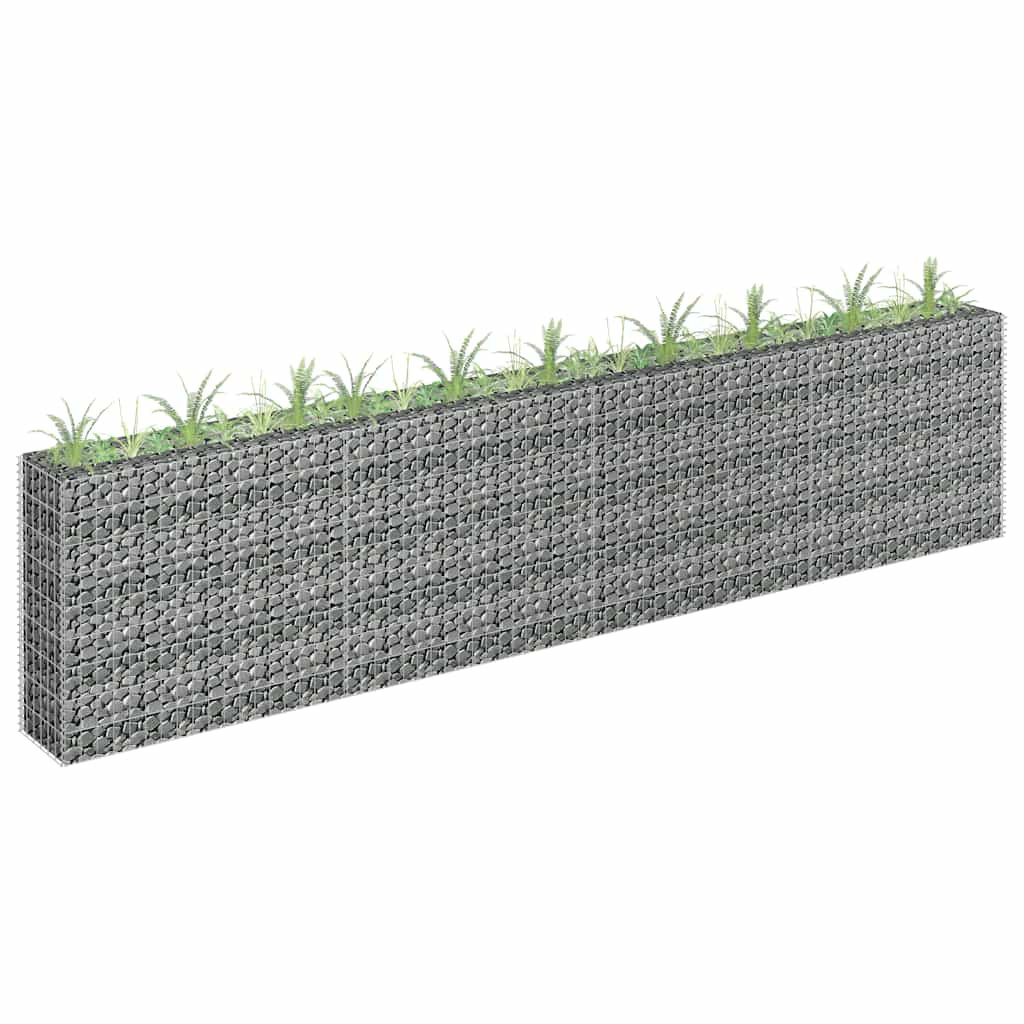 vidaXL Gabion Raised Bed Galvanized Steel 360x30x90 cm