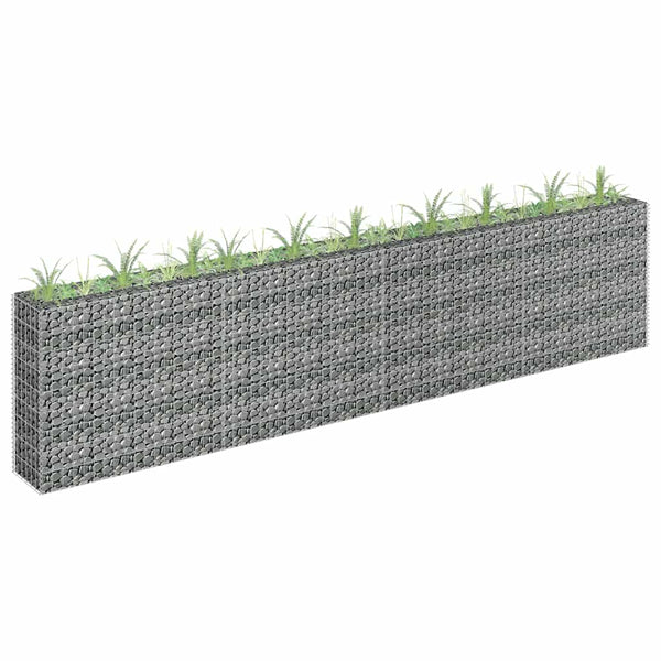 vidaXL Gabion Raised Bed Galvanized Steel 360x30x90 cm
