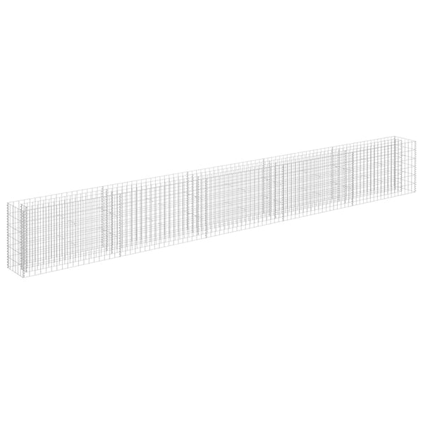 vidaXL Galvanized Steel Raised Garden Bed Gabion 450x30x60 cm