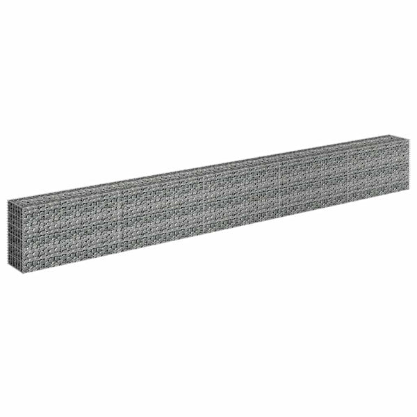 vidaXL Galvanized Steel Raised Garden Bed Gabion 450x30x60 cm