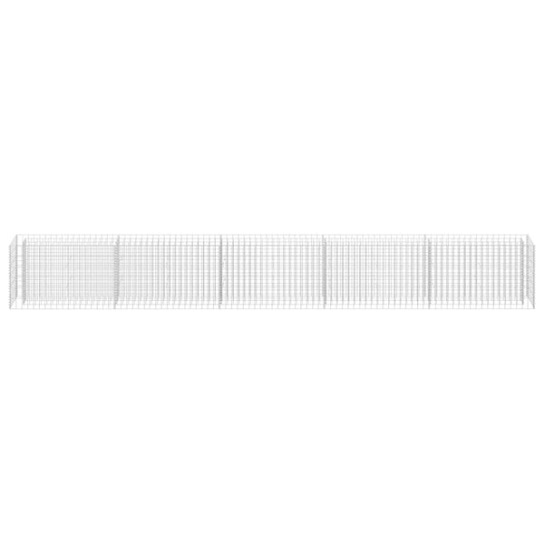 vidaXL Galvanized Steel Raised Garden Bed Gabion 450x30x60 cm