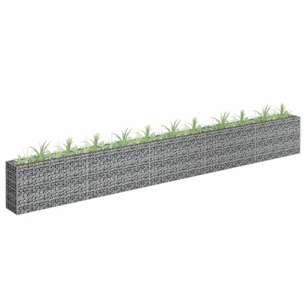 vidaXL Galvanized Steel Raised Garden Bed Gabion 450x30x60 cm