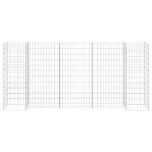 vidaXL H-Shaped Gabion Planter Basket Steel Wire 260x40x120 cm