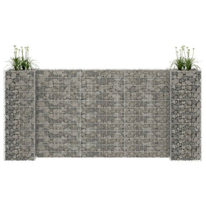 vidaXL H-Shaped Gabion Planter Basket Steel Wire 260x40x120 cm