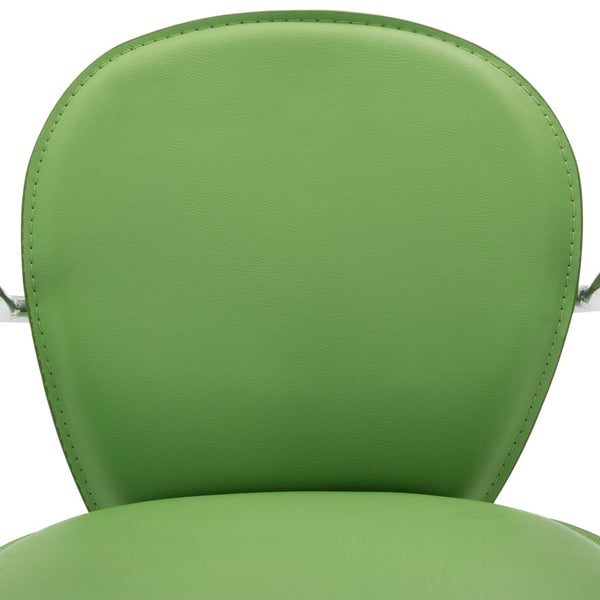 vidaXL Bar Stools with Armrests 2 pcs. Green Faux Leather