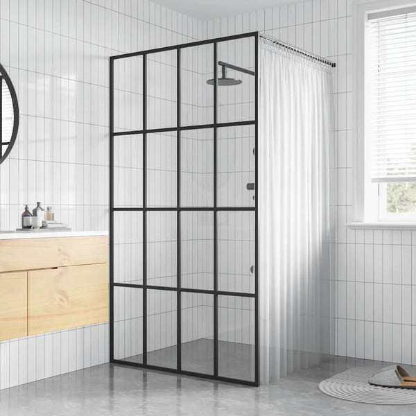 vidaXL Walk-in Shower Screen Clear Safety Glass 80x195 cm