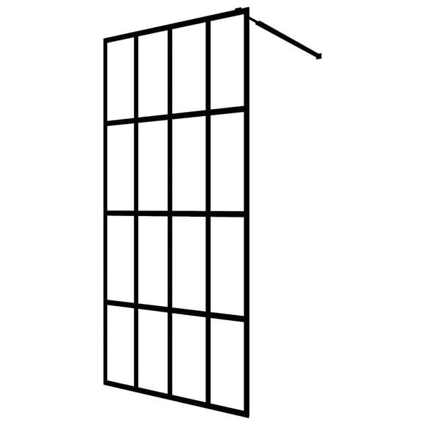 vidaXL Walk-in Shower Screen Clear Safety Glass 90x195 cm