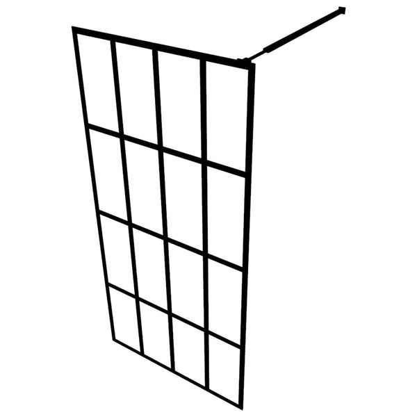 vidaXL Walk-in Shower Screen Clear Safety Glass 90x195 cm