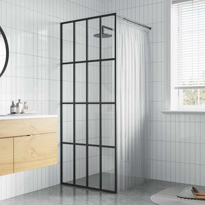 vidaXL Walk-in Shower Screen Clear Safety Glass 90x195 cm