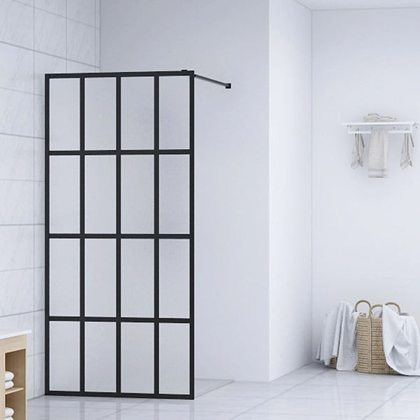 vidaXL Shower Screen for Walk-in Shower Frosted Safety Glass 140x195 cm