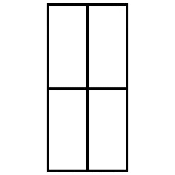 vidaXL Walk-in Shower Screen Frosted Tempered Glass 80x195 cm