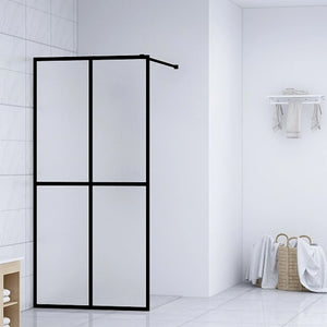 vidaXL Walk-in Shower Screen Matt Safety Glass 90x195 cm